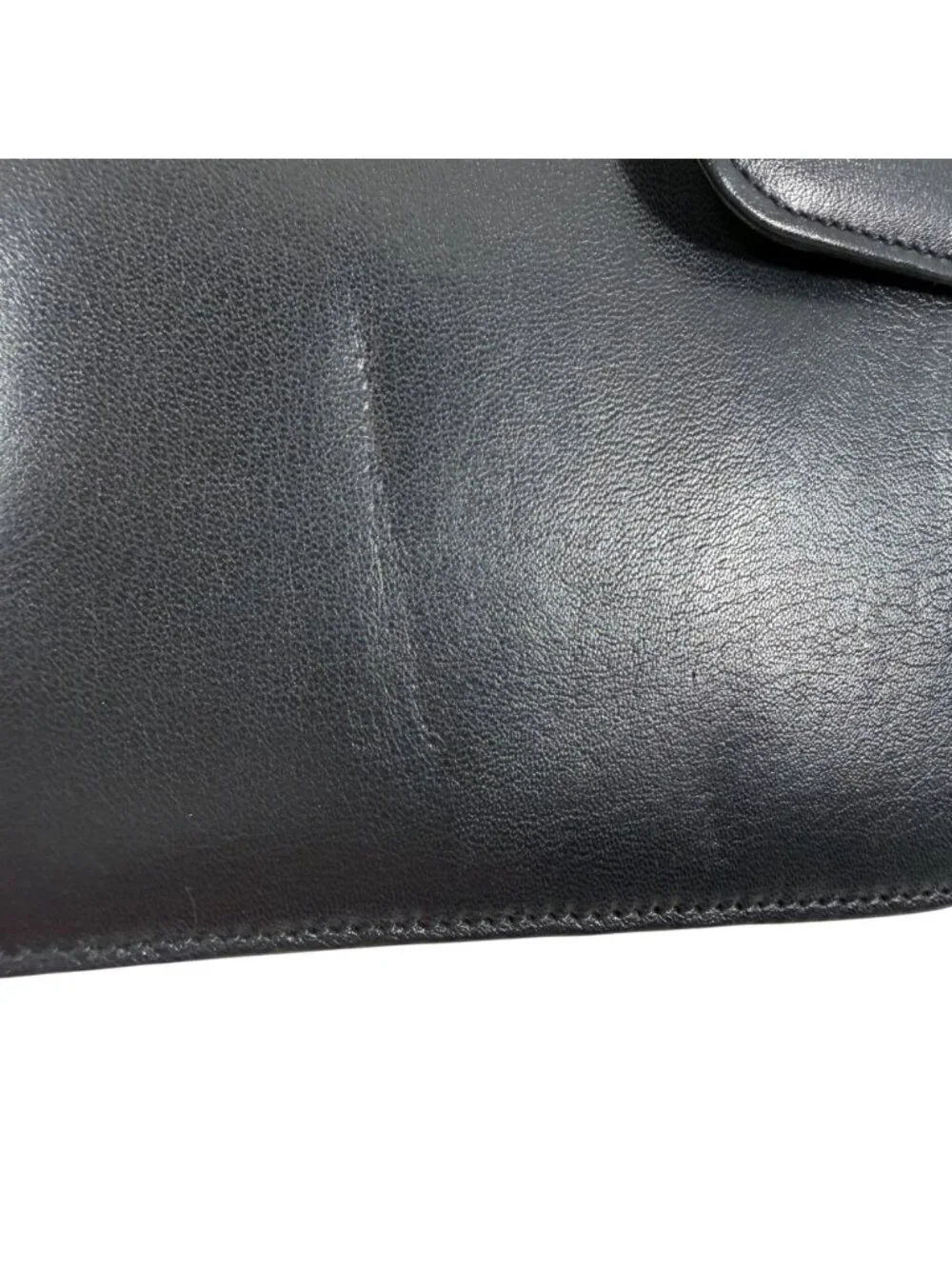 New Vintage Carlo Amboldi Black Italian Leather Day Planner